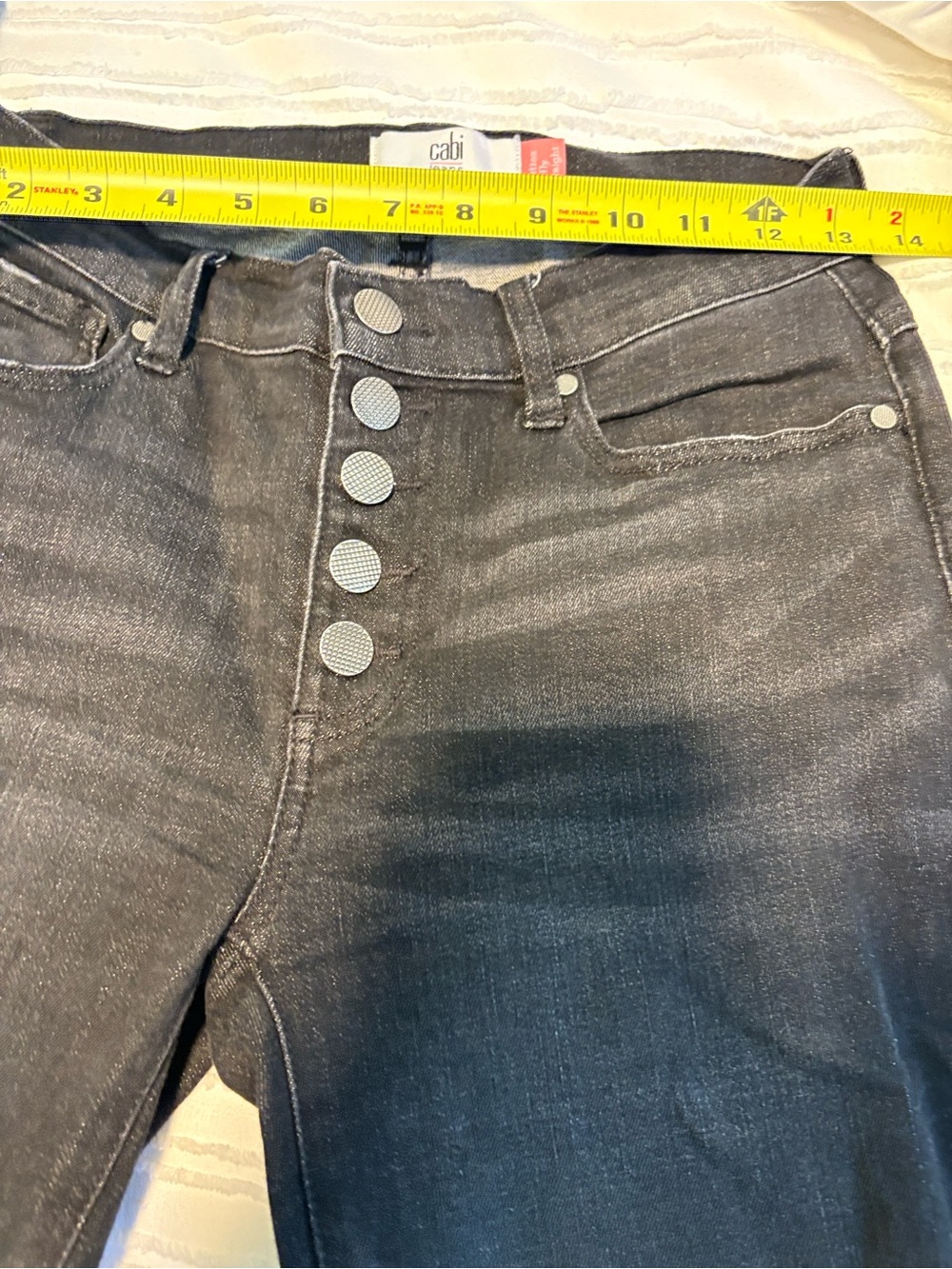CAbi Black Button-Fly Straight Leg Jeans - Picture 6 of 10